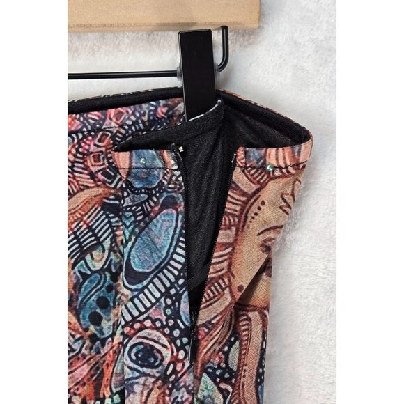 Vtg Sun Face Stretch Mini Skirt Sz 5XL Fully Lined Festival Beach Summer Days - Picture 10 of 11